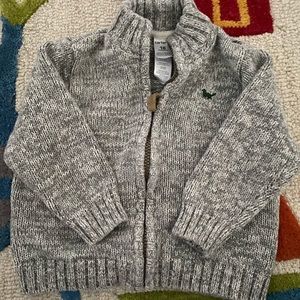 Carters. Grey Zip Up Sweater
